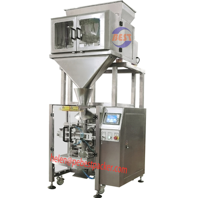 Fully Automatic Rice Packaging Machine 4heads Weigher Baked Food packing solution